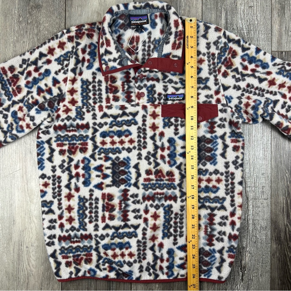 Patagonia Synchilla Snap T Men’s Medium Fleece Pullover Wandering Woods Aztec - Picture 7 of 8